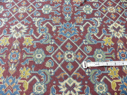 Lee Jofa Lichfield Epingle "port" Gros Point Rug Maroon Ikat Kil