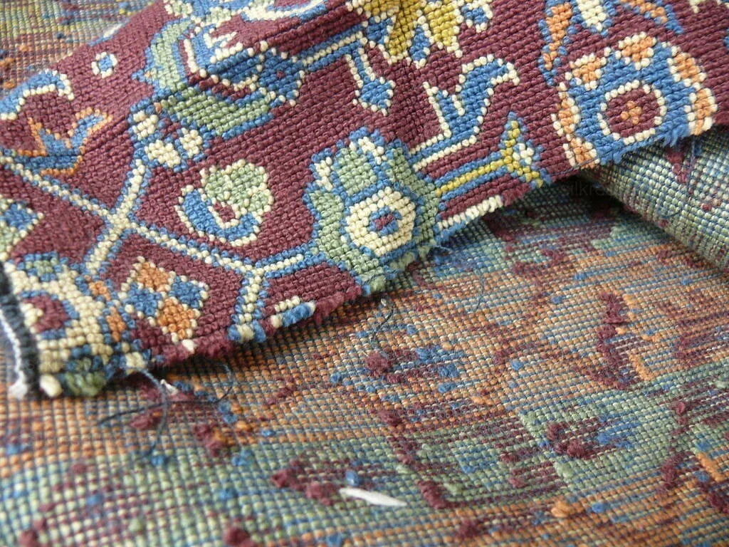 Lee Jofa Lichfield Epingle "port" Gros Point Rug Maroon Ikat Kil