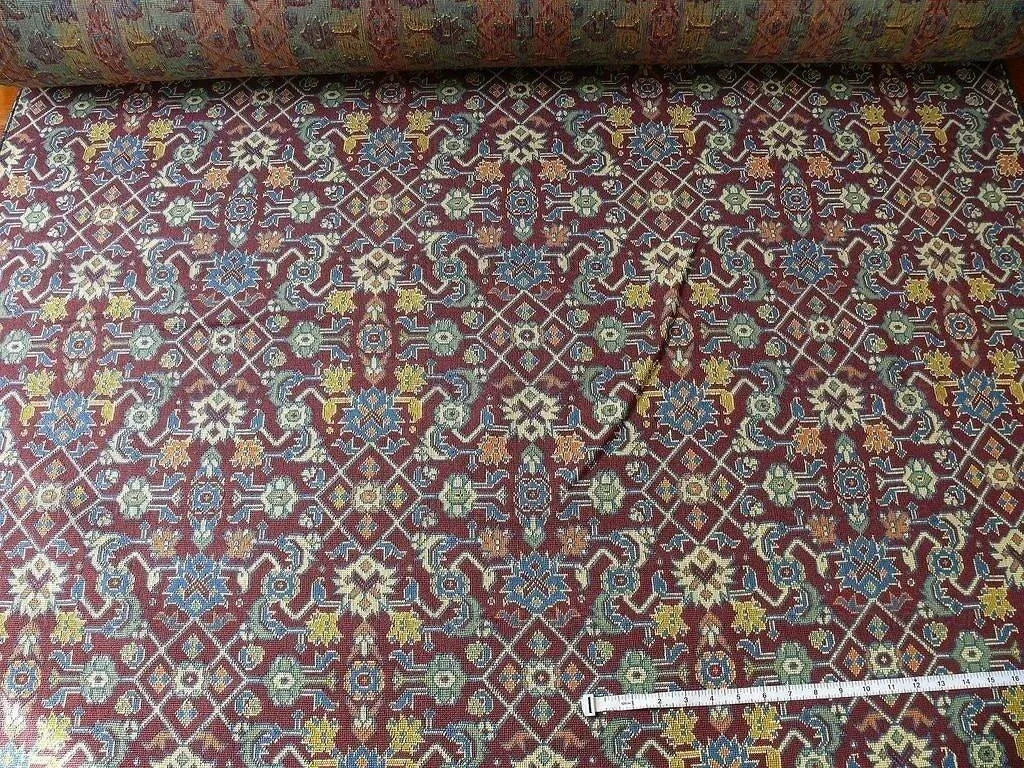 Lee Jofa Lichfield Epingle "port" Gros Point Rug Maroon Ikat Kil