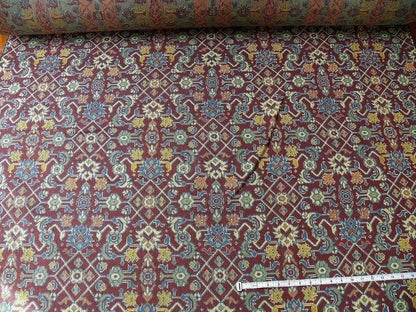 Lee Jofa Lichfield Epingle "port" Gros Point Rug Maroon Ikat Kil