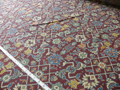 Lee Jofa Lichfield Epingle "port" Gros Point Rug Maroon Ikat Kil