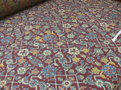 Lee Jofa Lichfield Epingle "port" Gros Point Rug Maroon Ikat Kil