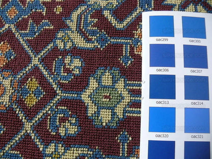 Lee Jofa Lichfield Epingle "port" Gros Point Rug Maroon Ikat Kil