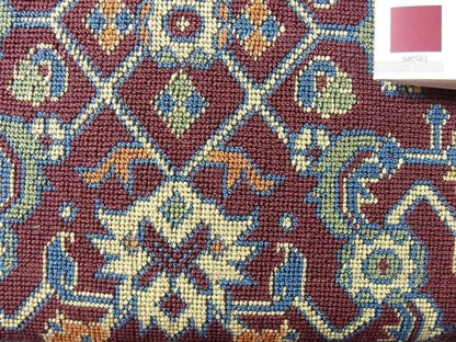 Lee Jofa Lichfield Epingle "port" Gros Point Rug Maroon Ikat Kil