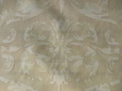 Peter Fasano Hand Printed Cotton Sandhurst Stried Damask Gold Cream Cotton Fortuny Style