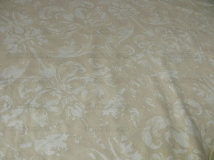 Peter Fasano Hand Printed Cotton Sandhurst Stried Damask Gold Cream Cotton Fortuny Style