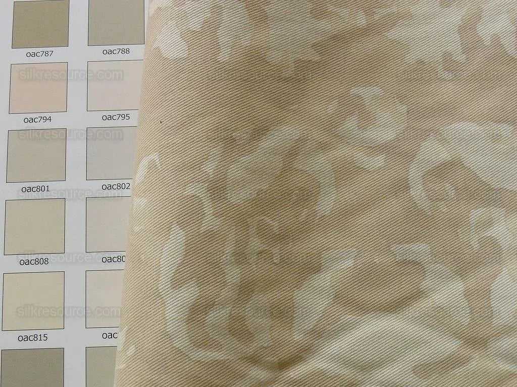 Peter Fasano Hand Printed Cotton Sandhurst Stried Damask Gold Cream Cotton Fortuny Style