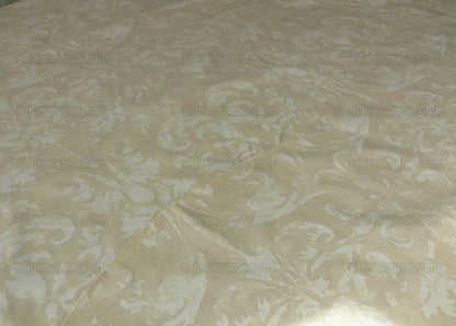 Peter Fasano Hand Printed Cotton Sandhurst Stried Damask Gold Cream Cotton Fortuny Style