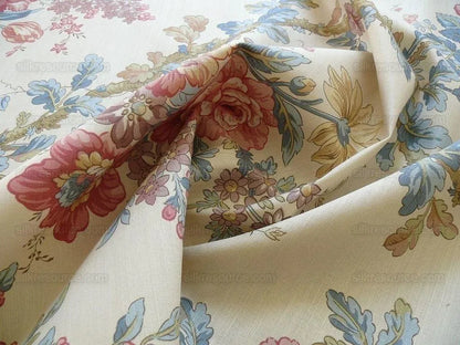 Lee Jofa Ramage Print Eggshell Blue Pink Green Linen Chintz Tree Of Life MSRP USD 176/y