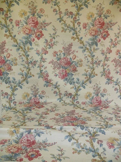 Lee Jofa Ramage Print Eggshell Blue Pink Green Linen Chintz Tree Of Life MSRP USD 176/y