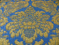 BTY LEE JOFA MIDDLECREST CHENILLE GRAND DAMASK ROYAL BLUE GOLD