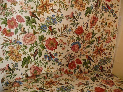 Lee Jofa "aylesbury" Print Linen Peony Lili Tulip Hummingbird Ms