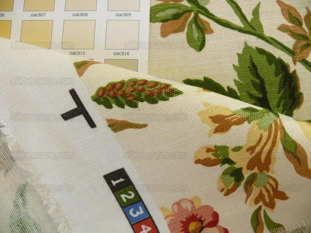 Lee Jofa "aylesbury" Print Linen Peony Lili Tulip Hummingbird Ms