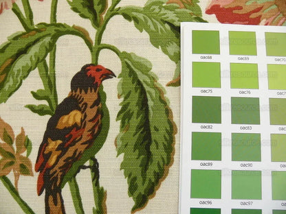 Lee Jofa "aylesbury" Print Linen Peony Lili Tulip Hummingbird Ms