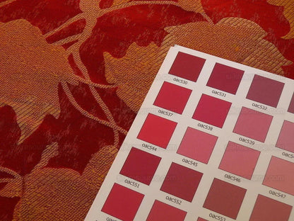 Lee Jofa/groundworks Japanese Maple Garnet Red Gold Silk Wabi Sabi MSRP USD296/yard