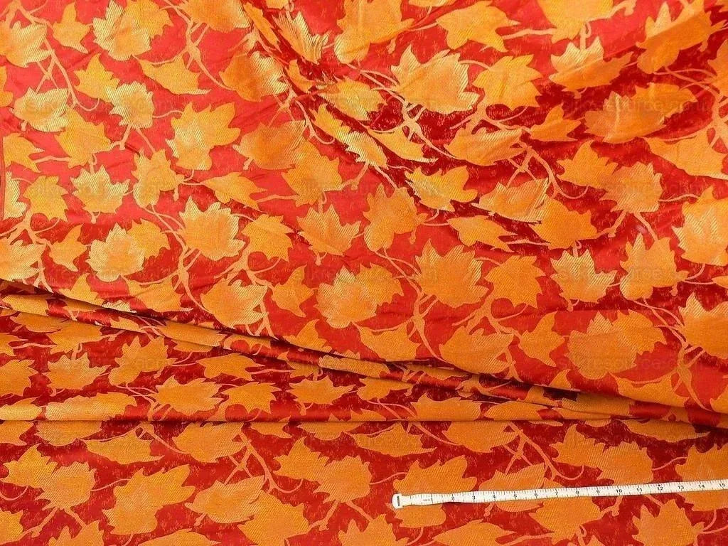 Lee Jofa/groundworks Japanese Maple Garnet Red Gold Silk Wabi Sabi MSRP USD296/yard