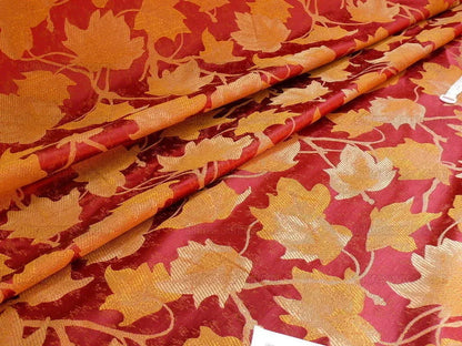 Lee Jofa/groundworks Japanese Maple Garnet Red Gold Silk Wabi Sabi MSRP USD296/yard
