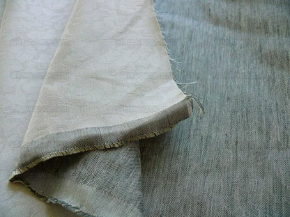 by yard Lee Jofa Enchanted Forest Cameo White Foliage Damask Cotton Linen MSRP USD 168/Y