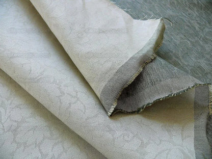 by yard Lee Jofa Enchanted Forest Cameo White Foliage Damask Cotton Linen MSRP USD 168/Y