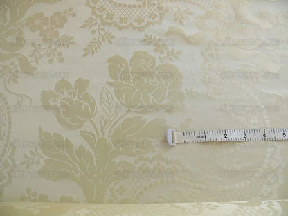 Lee Jofa Victoria Silk Damask Ivory Pearly White Lace+pearl+tuli