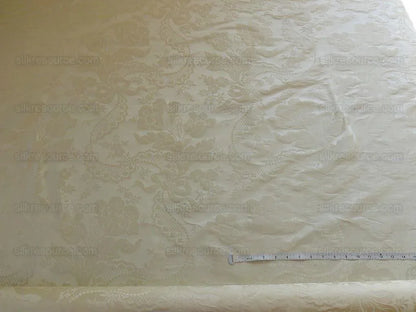 Lee Jofa Victoria Silk Damask Ivory Pearly White Lace+pearl+tuli
