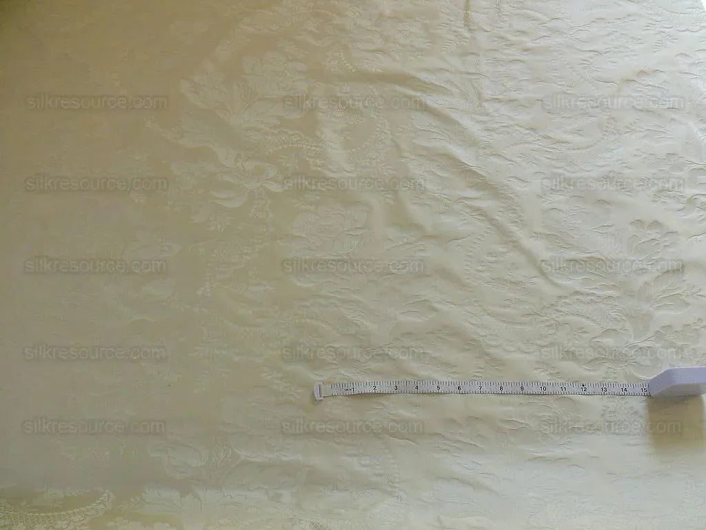 Lee Jofa Victoria Silk Damask Ivory Pearly White Lace+pearl+tuli