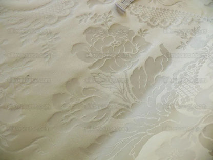 Lee Jofa Victoria Silk Damask Ivory Pearly White Lace+pearl+tuli