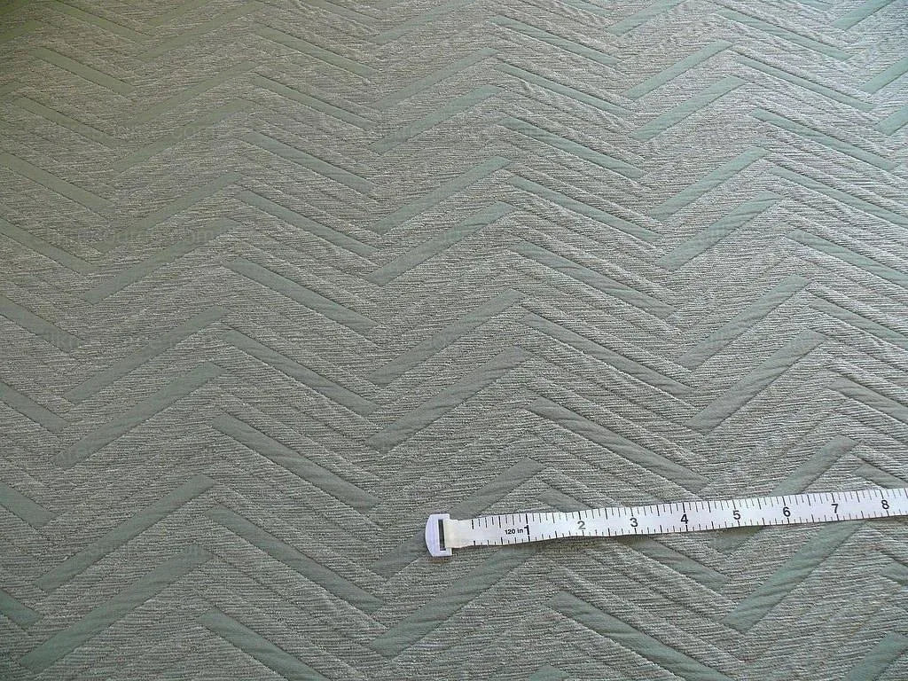 By Yard Lee Jofa Nehri Silk Chenille Ochre Herringbone Mist