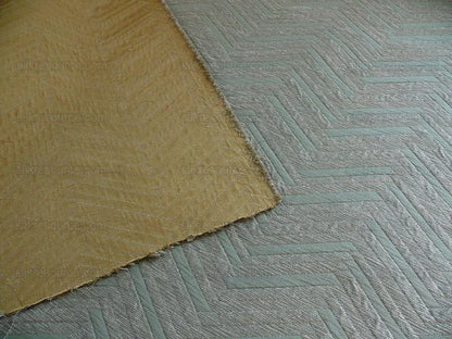 By Yard Lee Jofa Nehri Silk Chenille Ochre Herringbone Mist