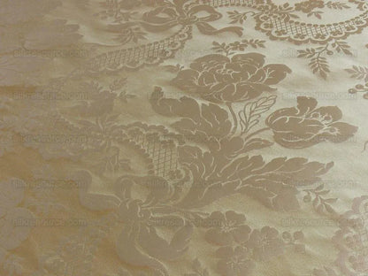 Lee Jofa Victoria Silk Damask Cream Champagne Lace+pearl+tulip B