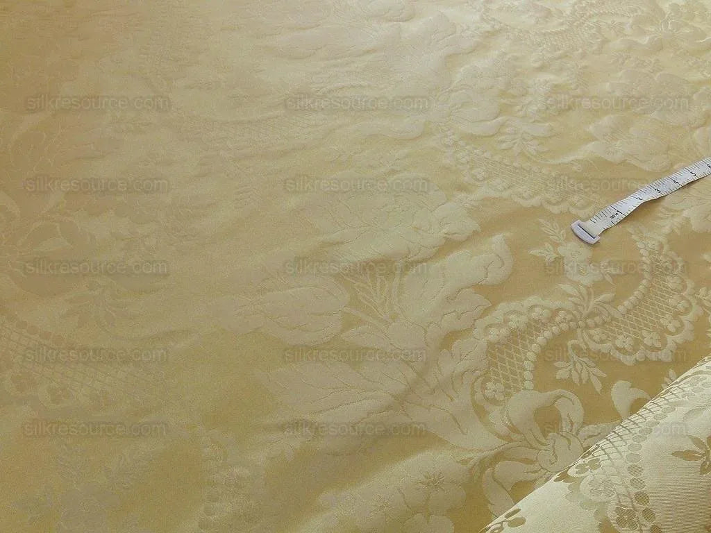 Lee Jofa Victoria Silk Damask Cream Champagne Lace+pearl+tulip B