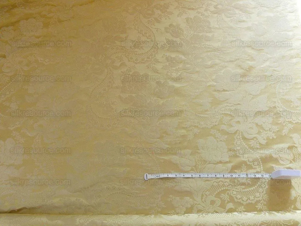 Lee Jofa Victoria Silk Damask Cream Champagne Lace+pearl+tulip B