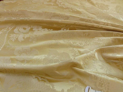 Lee Jofa Victoria Silk Damask Cream Champagne Lace+pearl+tulip B