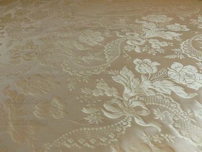 Lee Jofa Victoria Silk Damask Cream Champagne Lace+pearl+tulip B