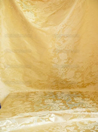 Lee Jofa Victoria Silk Damask Cream Champagne Lace+pearl+tulip B