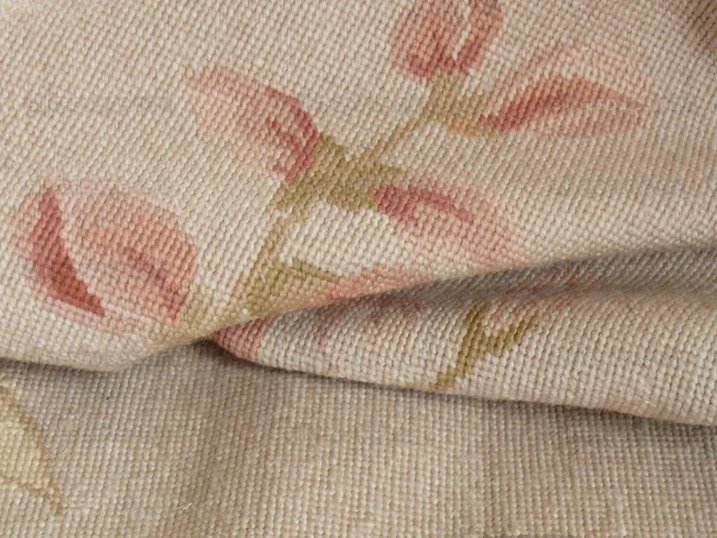 Stark Hand Made Needlepoint Beige Lotus Peony Winter Plum Lily Rug 16'10x11'10" MSRP USD 18,000+