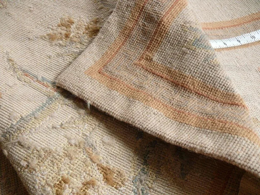 Stark Hand Made Needlepoint Beige Lotus Peony Winter Plum Lily Rug 16'10x11'10" MSRP USD 18,000+