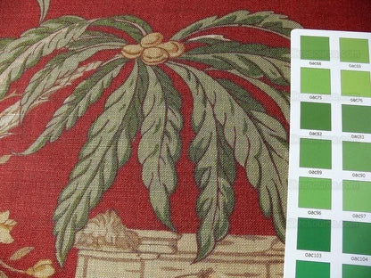 6.6y Lee Jofa "nelson" Red Linen English Historical Figured Print