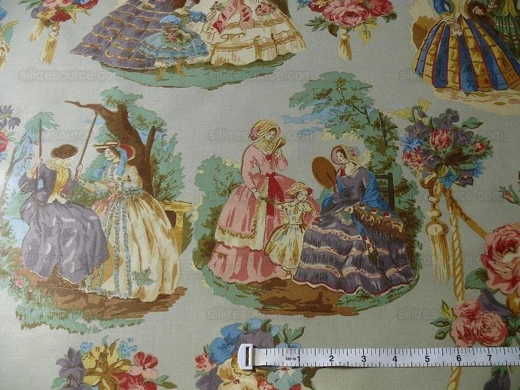 Lee Jofa English Country Polished Cotton "garden Party" Cloud Bl