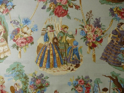 Lee Jofa English Country Polished Cotton "garden Party" Cloud Bl