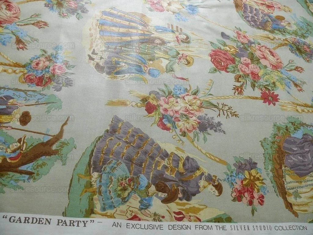 Lee Jofa English Country Polished Cotton "garden Party" Cloud Bl