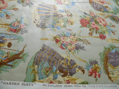 Lee Jofa English Country Polished Cotton "garden Party" Cloud Bl