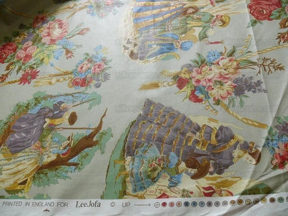 Lee Jofa English Country Polished Cotton "garden Party" Cloud Bl