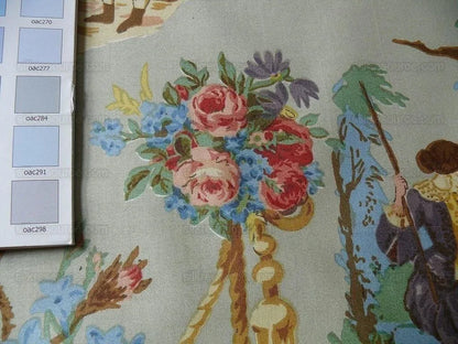 Lee Jofa English Country Polished Cotton "garden Party" Cloud Bl