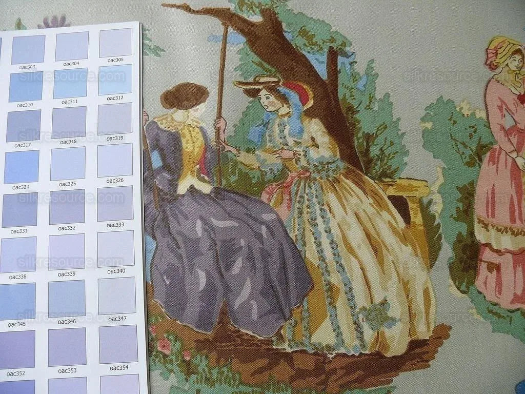 Lee Jofa English Country Polished Cotton "garden Party" Cloud Bl