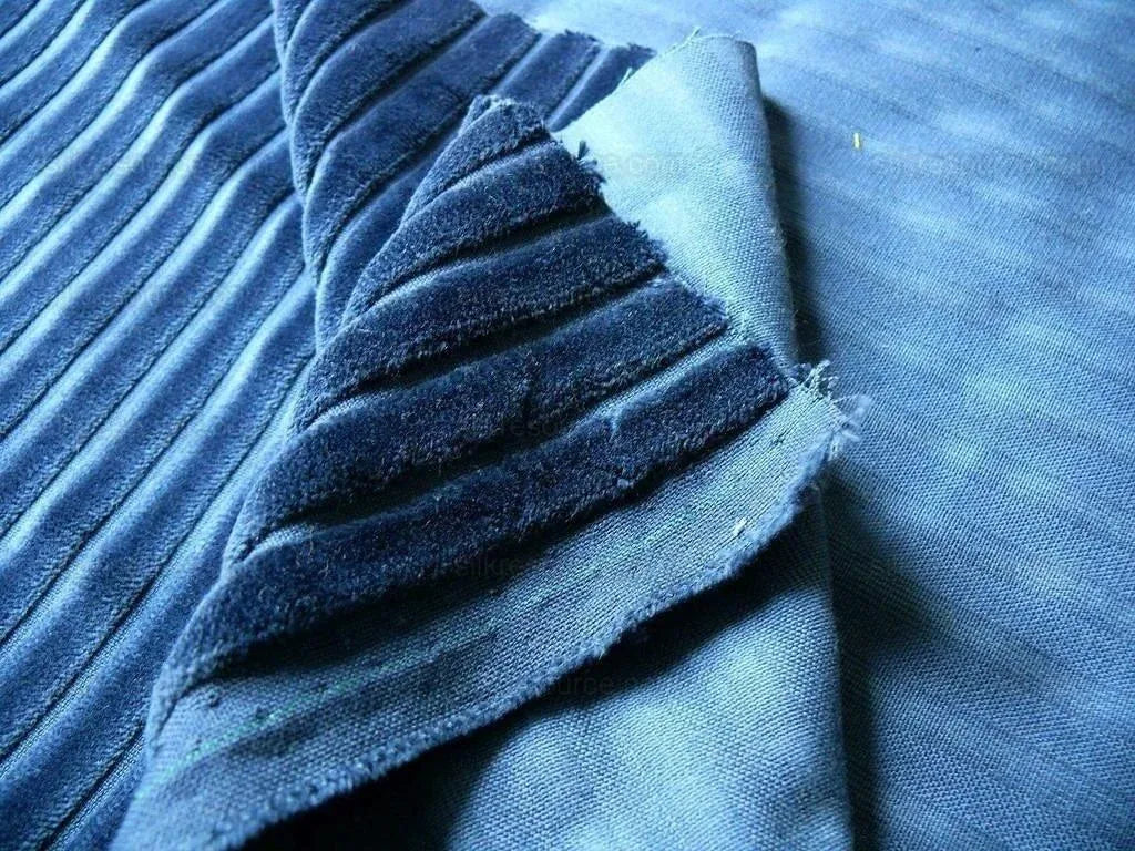 By Yard Lee Jofa Princeton Corduroy Midnight Blue Velvet $78/y