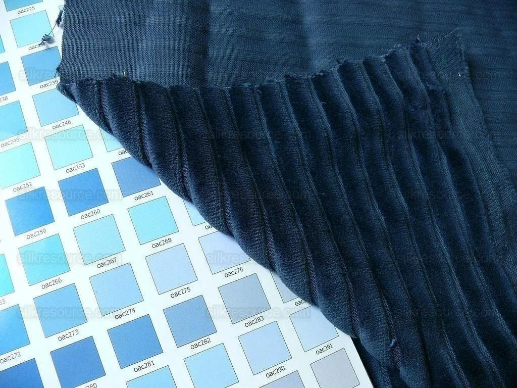 By Yard Lee Jofa Princeton Corduroy Midnight Blue Velvet $78/y