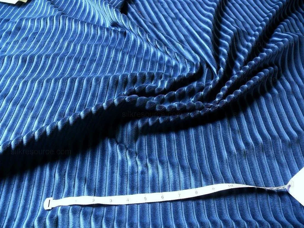 By Yard Lee Jofa Princeton Corduroy Midnight Blue Velvet $78/y