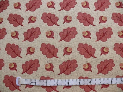 Lee Jofa Oak Leaf Weave Acorn Matellasse Carmine Red Bty MSRP USD 25