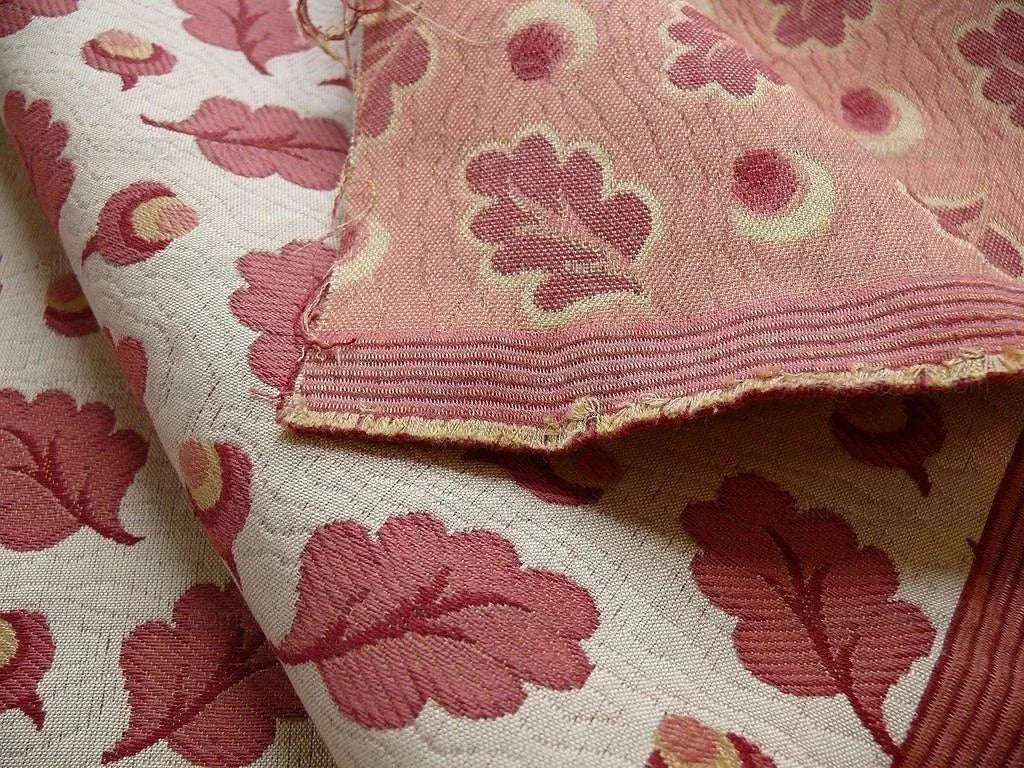 Lee Jofa Oak Leaf Weave Acorn Matellasse Carmine Red Bty MSRP USD 25